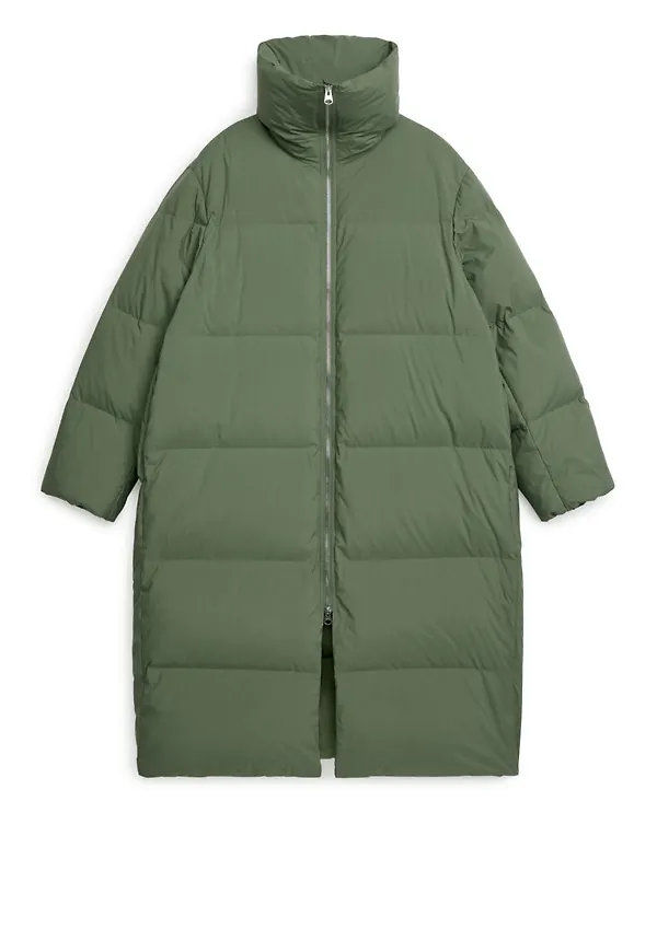 Oversized Down Coat - Green