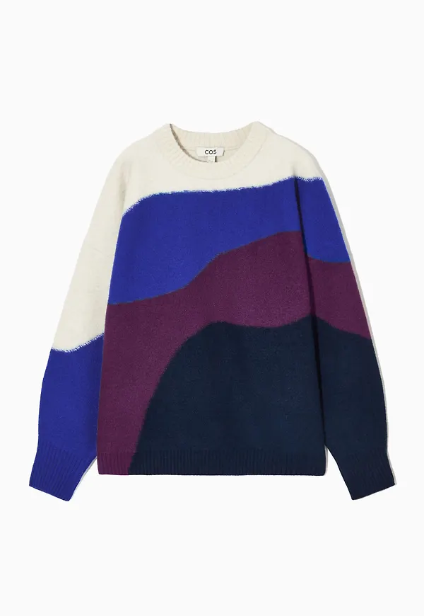 OVERSIZED INTARSIA WOOL JUMPER
