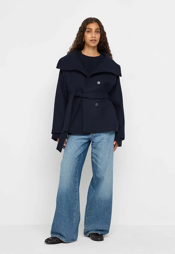 Oversized jacka i ullblandning