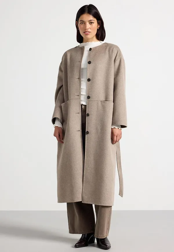 Oversized kappa i ullblandning