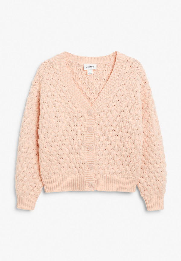 Oversized knit cardigan - Pink