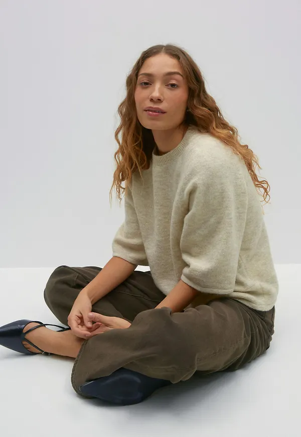 Oversized knitted tee