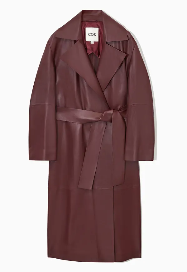OVERSIZED LEATHER TRENCH COAT