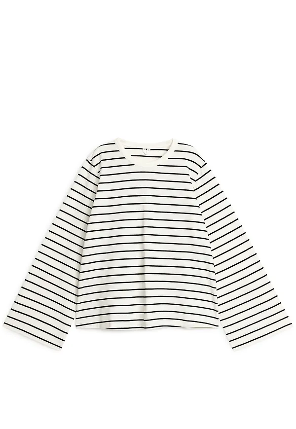 Oversized Long-Sleeve T-Shirt - White