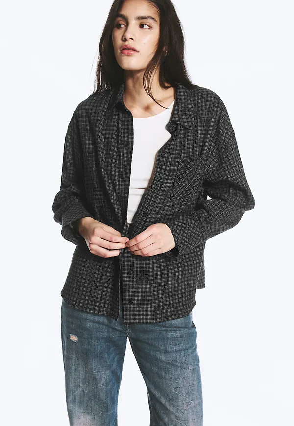 Oversized Long-Sleeved Cotton Shirt