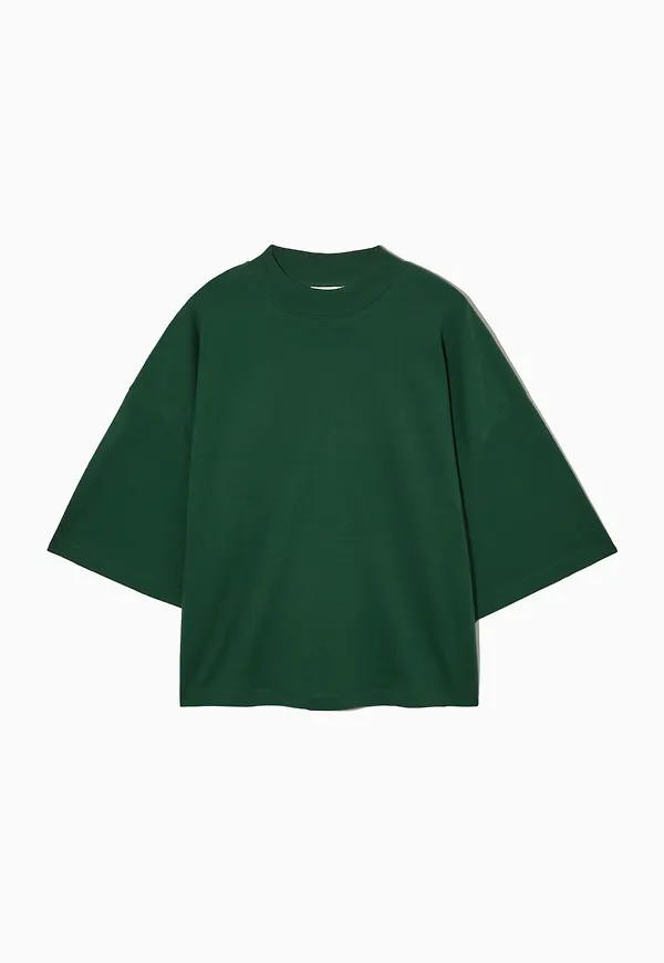 OVERSIZED MOCK-NECK T-SHIRT