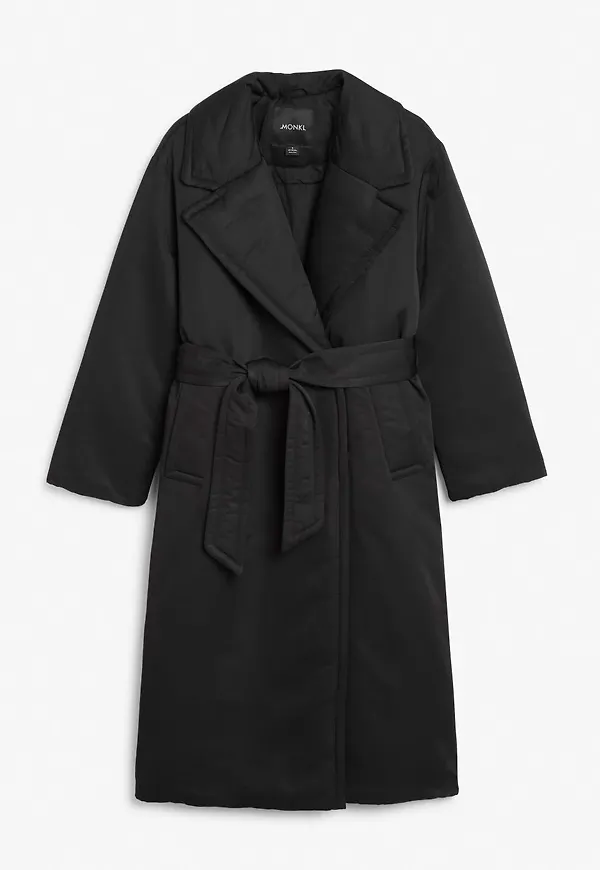 Oversized padded coat - Black