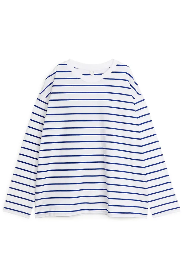 Oversized Pima Cotton T-shirt - Blue