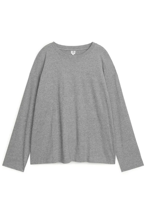 Oversized Pima Cotton T-shirt - Grey