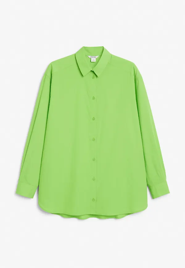 Oversized poplin shirt - Green