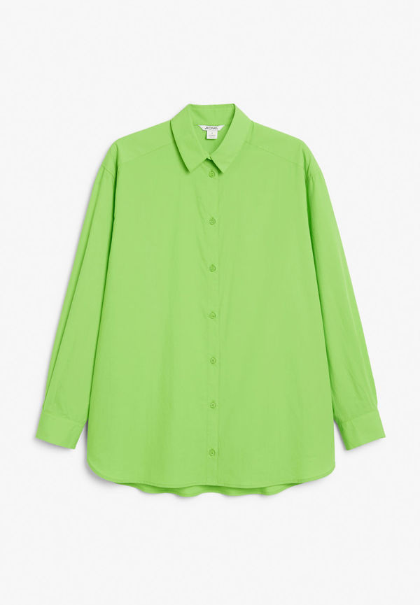 Oversized poplin shirt - Green