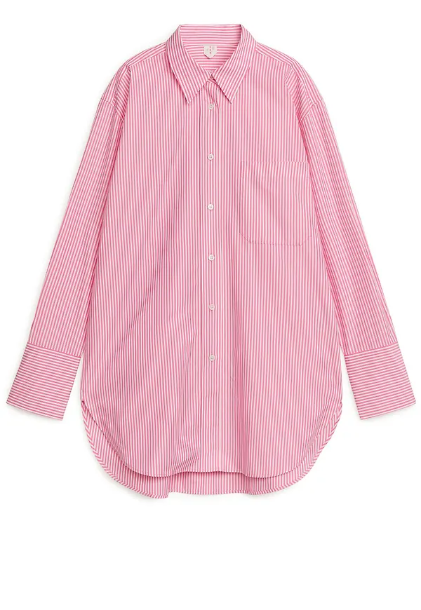 Oversized Poplin Shirt - Pink