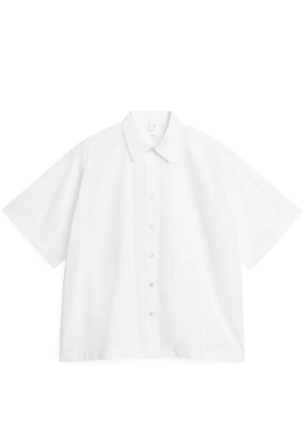Oversized Poplin Shirt - White