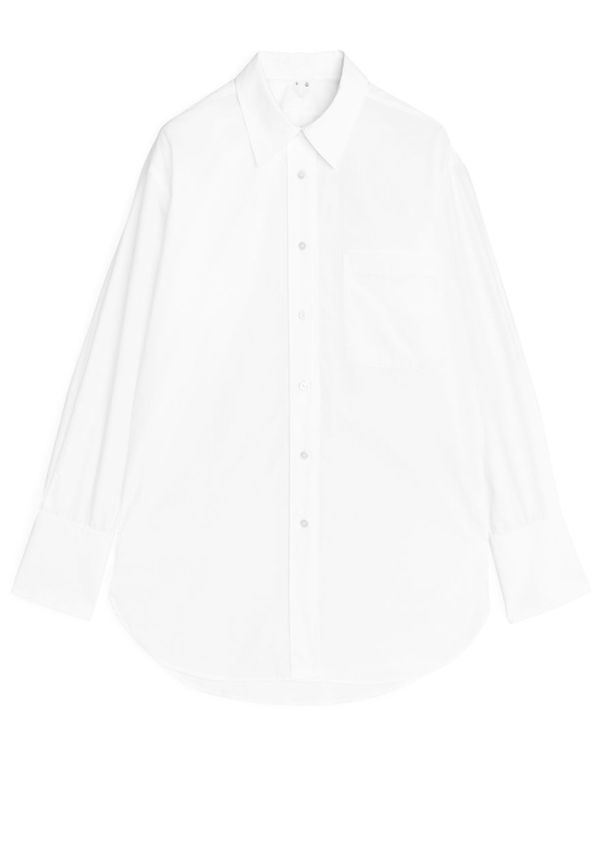 Oversized Poplin Shirt - White