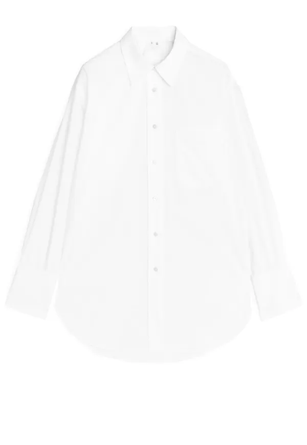 Oversized Poplin Shirt - White