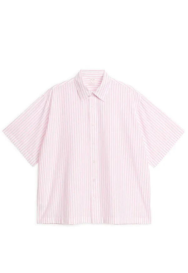 Oversized Poplin Shirt - Pink