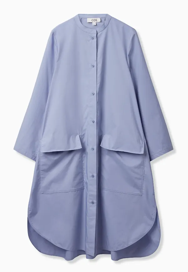 OVERSIZED POPLIN SHIRT DRESS