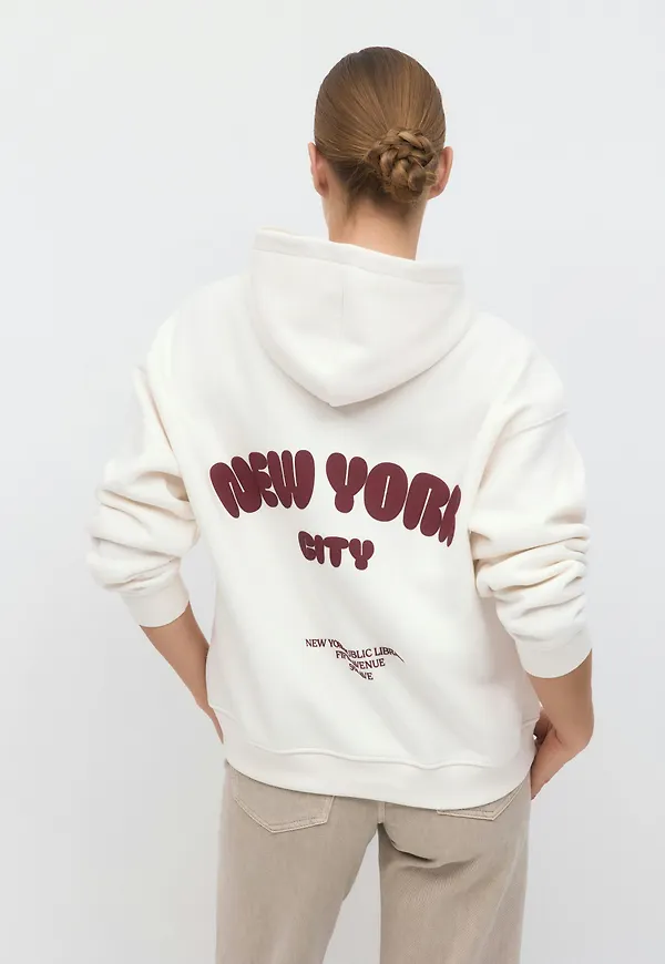 Oversized print hoodie