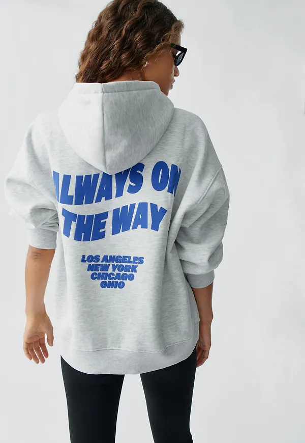Oversized print hoodie