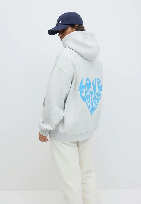 Oversized print hoodie