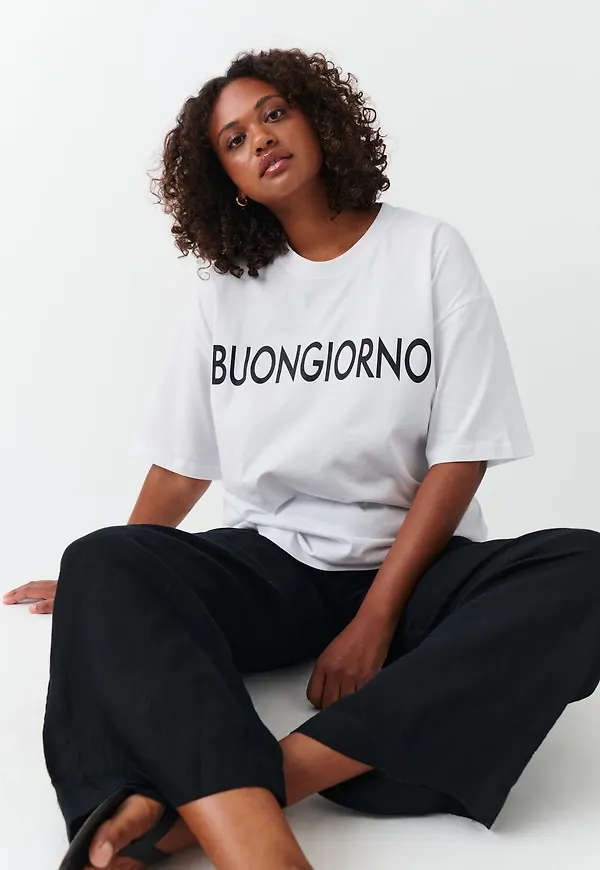 Oversized print tee