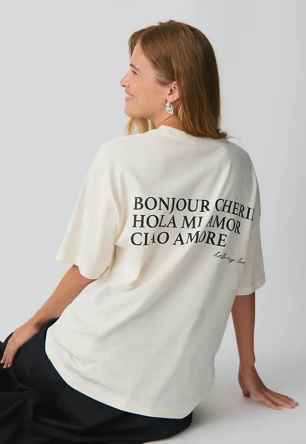 Oversized print tee