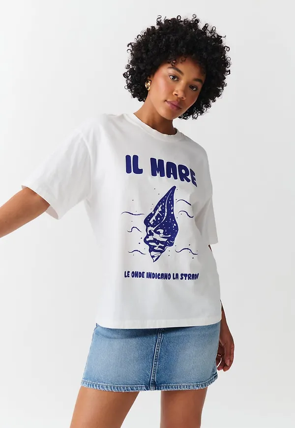 Oversized print tee