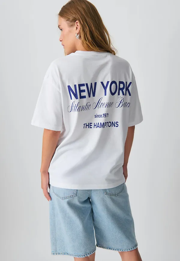 Oversized print tee