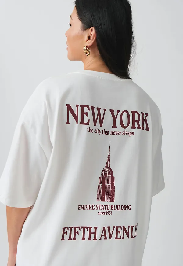 Oversized print tee