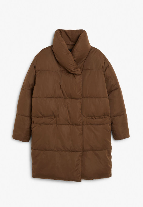 Oversized puffer coat - Beige