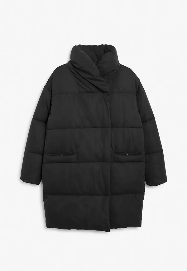 Oversized puffer coat - Black
