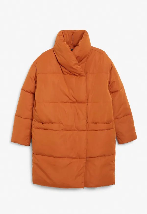 Oversized puffer coat - Orange
