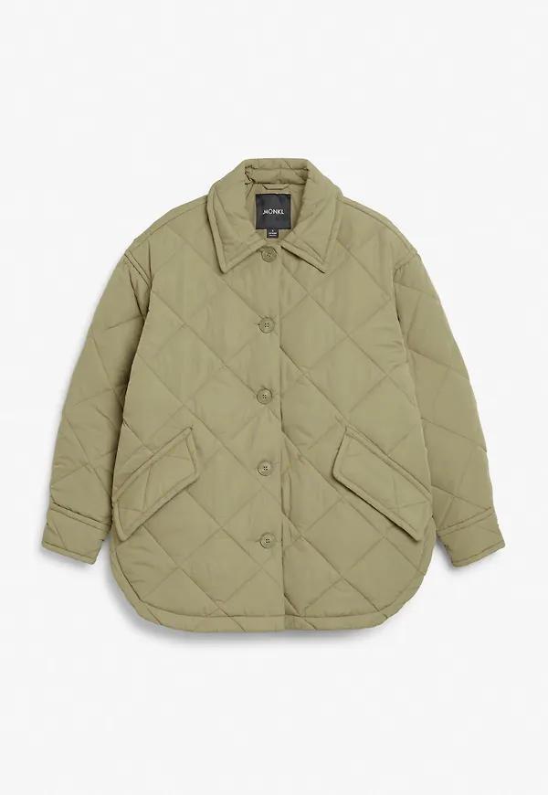 Oversized quilted jacket - Green