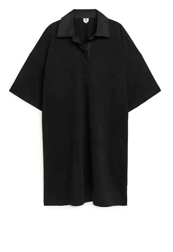 Oversized Rugby Dress - Black