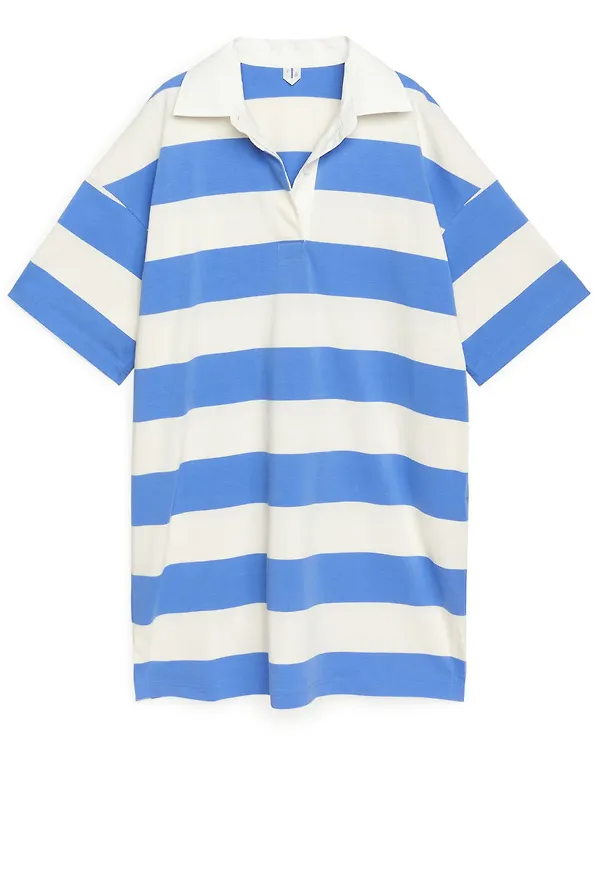 Oversized Rugby Dress - Blue