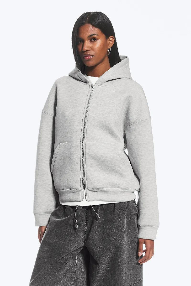 Oversized Scuba Zip-Hoodie