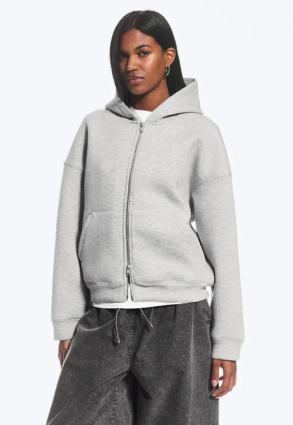 Oversized Scuba Zip-Hoodie