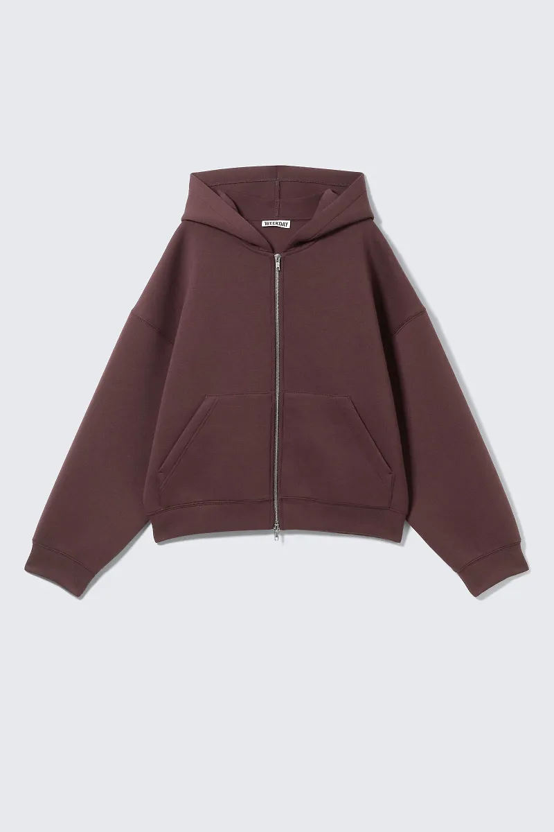 Oversized Scuba Zip-Hoodie