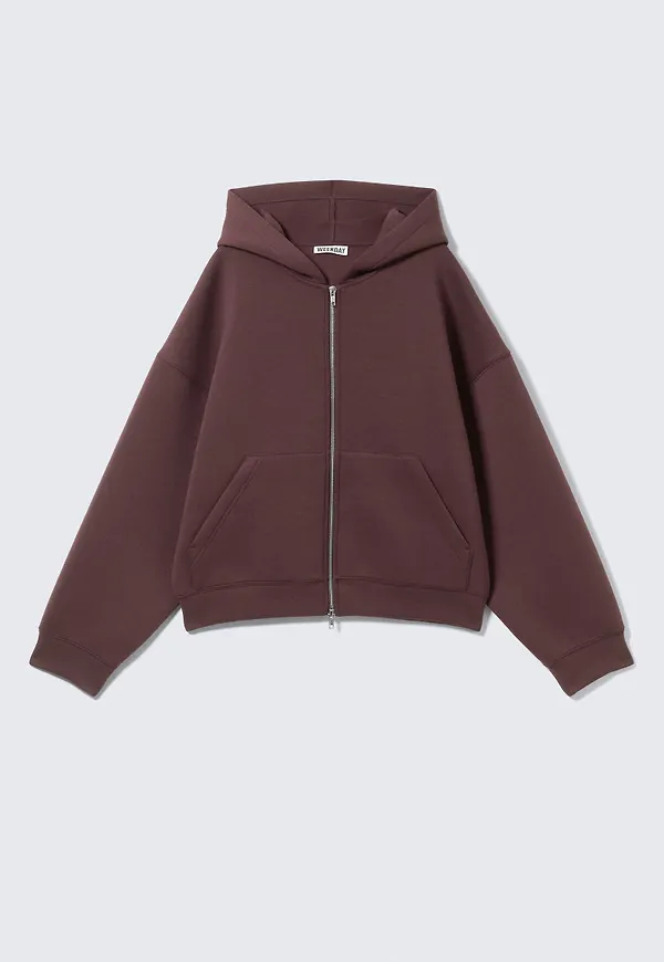 Oversized Scuba Zip-Hoodie