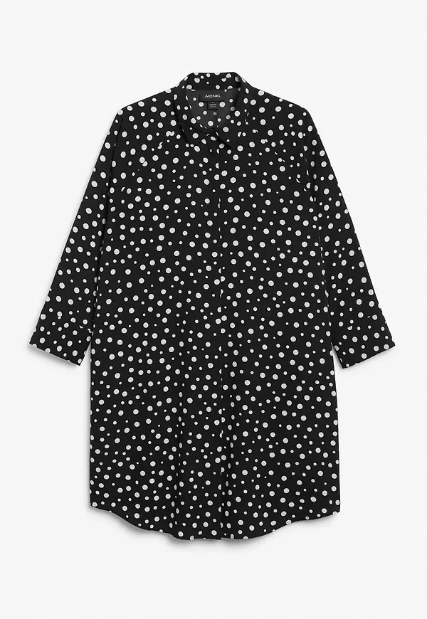 Oversized shirt dress - Black