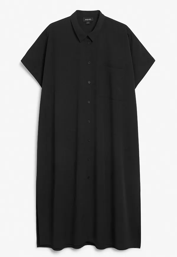 Oversized shirt dress - Black