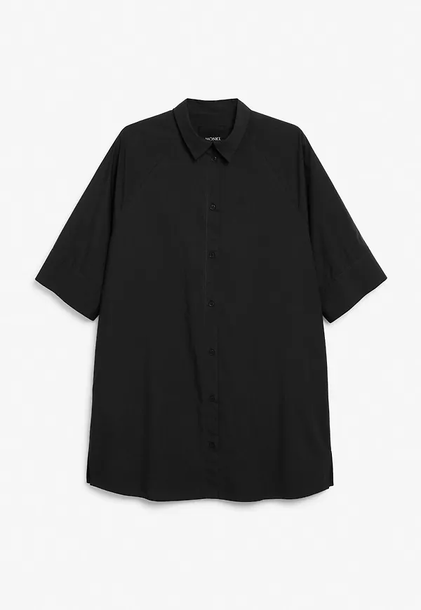 Oversized shirt dress - Black