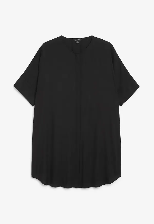 Oversized shirt dress - Black