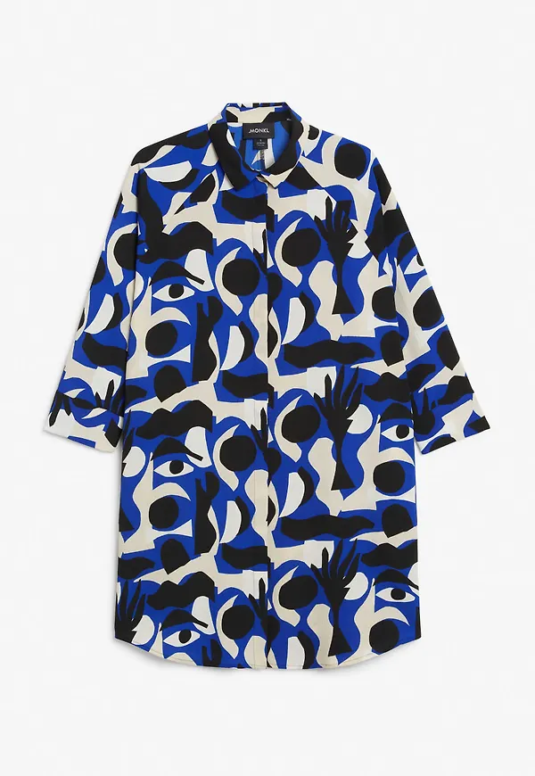 Oversized shirt dress - Blue