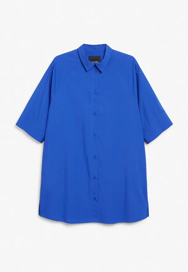 Oversized shirt dress - Blue