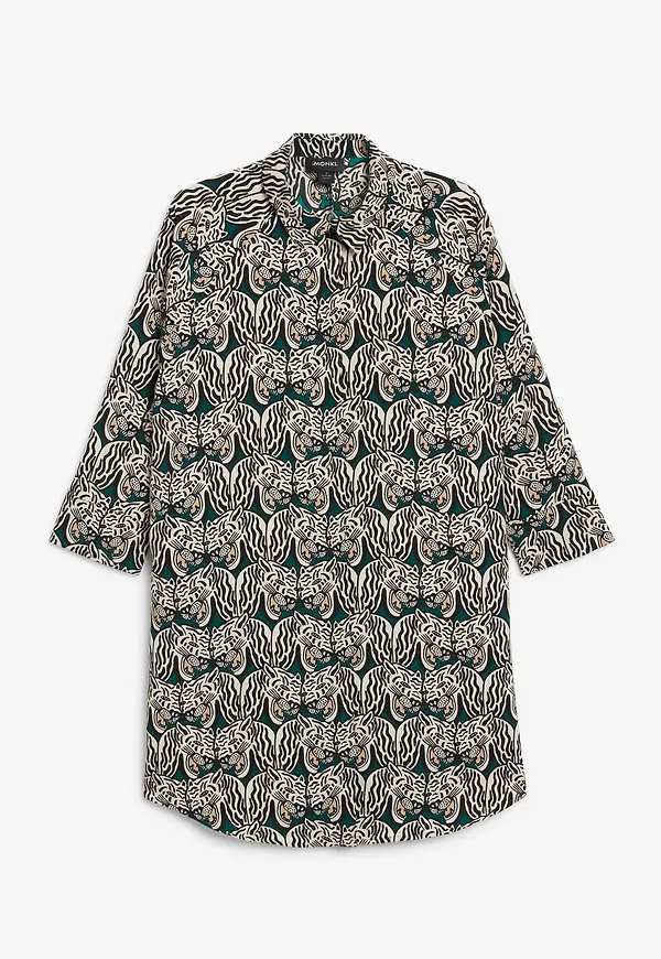 Oversized shirt dress - Green