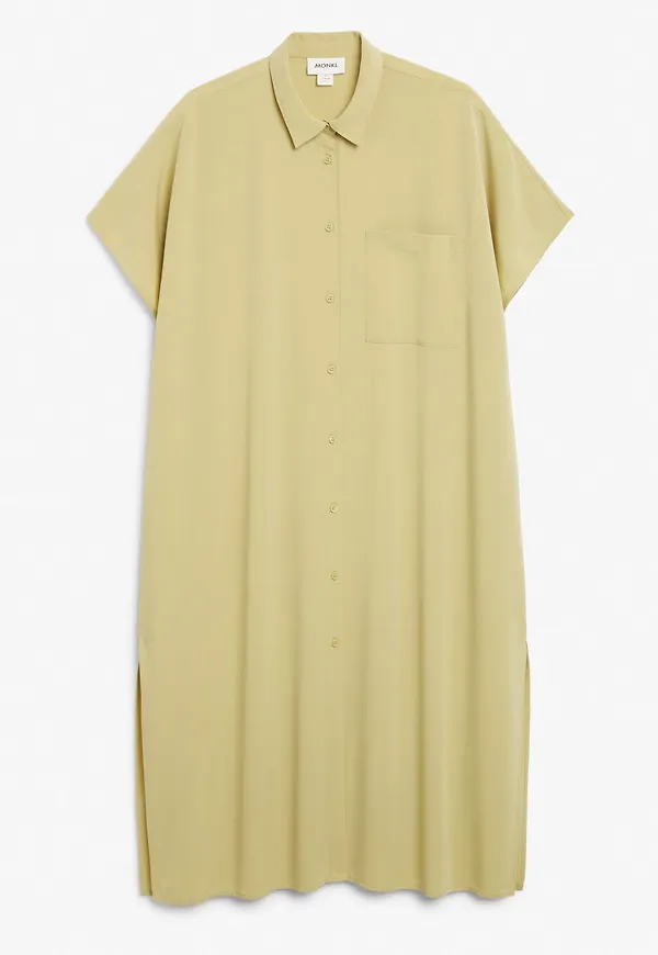 Oversized shirt dress - Yellow