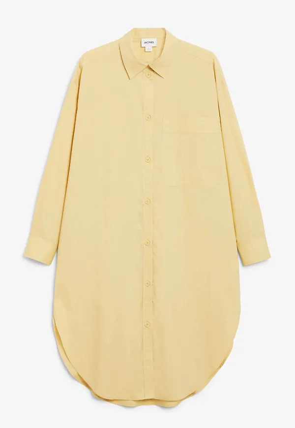 Oversized shirt dress - Yellow