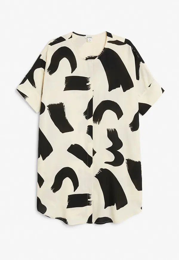 Oversized shirt dress - Yellow