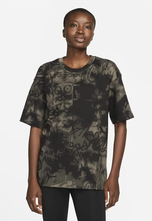 Oversized t-shirt med tryck Jordan (Her)itage för kvinnor - Grå